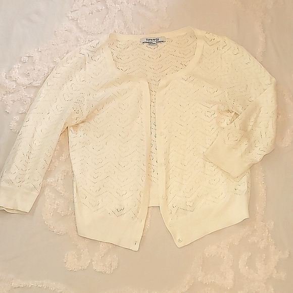 Forever 21 Sweaters - Heart Cardigan
